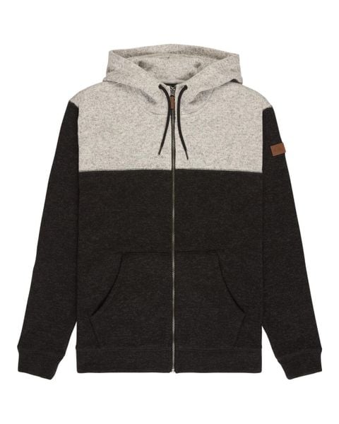 Bluza na zamek dla Mężczyzn KELLER BLOCK ZIP Czarny. Czarne bluzy z kapturem męskie Quiksilver, m, z materiału. Za 369.99 zł.