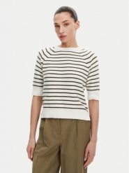 French Connection Sweter 78LZB Biały Box Fit. Białe swetry klasyczne damskie French Connection, s, z bawełny, bez kołnierzyka. Za 179.99 zł.
