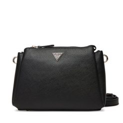 Torebka Guess. Czarne listonoszki damskie Guess, z aplikacjami, bez dodatków. Za 389.99 zł.