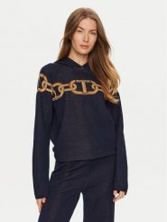 TWINSET Sweter 241TP3520 Granatowy Loose Fit. Niebieskie swetry klasyczne damskie Twinset, s, z wiskozy, bez kołnierzyka. Za 509.99 zł.