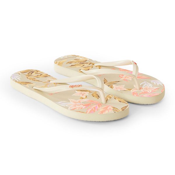 Japonki damskie Rip Curl La Isla Bloom Open Toe. Brązowe klapki damskie RIPCURL, bez wzorów, bez obcasa. Za 67.99 zł.