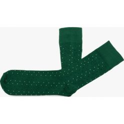 Zielone skarpety męskie w kropki SKARPETY. Zielone skarpetki męskie Ryłko, bez wzorów, z bawełny. Za 24.99 zł.