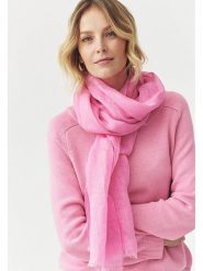 TATUUM Lniany szal w kolorze jasnoróżowym - 180 x 50 cm rozmiar: onesize. Różowe szaliki i kominy damskie Tatuum, bez wzorów, ze lnu. Za 87.61 zł.