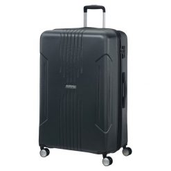 American Tourister walizka podróżna Tracklite 78 cm ciemnoszary. Szare walizki AMERICAN TOURISTER, bez wzorów. Za 435.00 zł.
