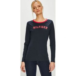 Tommy Hilfiger - Bluzka. Niebieskie bluzki damskie Tommy Hilfiger, m, bez wzorów, z bawełny, casualowe, bez kołnierzyka, bez ramiączek. W wyprzedaży za 89.90 zł.
