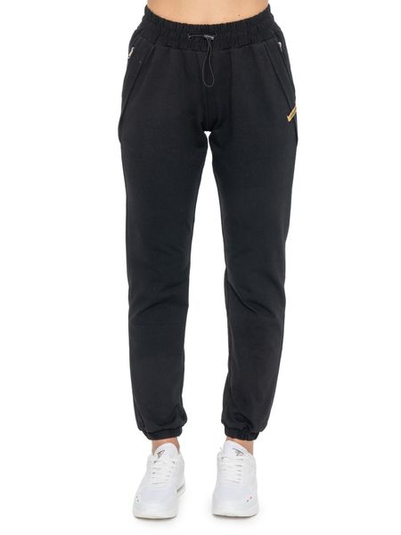 Spodnie dresowe damskie Active Gold. Czarne spodnie sportowe damskie LEONE 1947 APPAREL, xl, z dresówki, na fitness i siłownię. Za 294.70 zł.