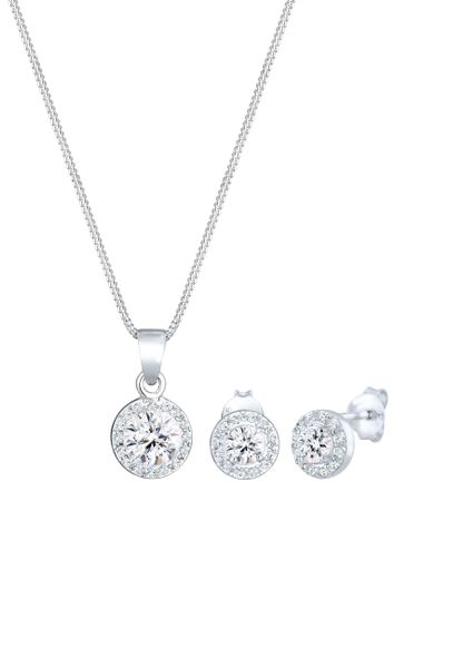 Elli PREMIUM Damski zestaw zawieszek solitaire kolczyki sztyfty z kryształami w srebrze próby 925 Sterling Silver Zestawy 1 ct. Szare kolczyki damskie Elli PREMIUM, srebrne, na sztyftcie. Za 390.39 zł.