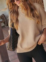 Milan Kiss Sweter w kolorze beżowym rozmiar: M. Brązowe golfy damskie Milan Kiss, m, bez kołnierzyka. Za 170.07 zł.