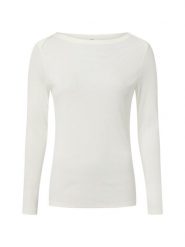 S.Oliver koszulka z długim rękawem Kobiety Bawełna biały, 46. Białe t-shirty damskie S.Oliver, s, bez wzorów, z bawełny, bez kołnierzyka. Za 79.95 zł.