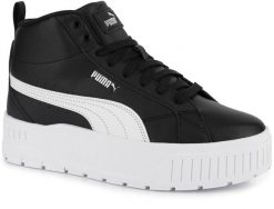 Buty sportowe sneakersy damskie wysokie na platformie PUMA KARMEN II MID 397459-. Białe buty sportowe na co dzień damskie Puma, z aplikacjami, z materiału, trekkingowe. Za 209.00 zł.