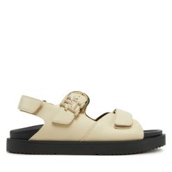 Sandały Tommy Hilfiger. Sandały damskie Tommy Hilfiger, bez wzorów, bez obcasa, na płaskiej podeszwie. Za 379.99 zł.