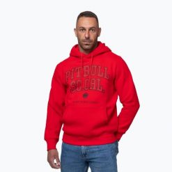 Bluza męska Pitbull So Cal Hooded. Czerwone bluzy z kapturem męskie PITBULL, m, z bawełny. Za 179.99 zł.