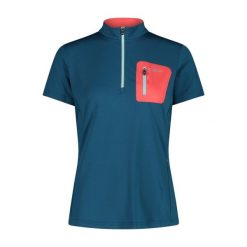 Damska koszulka z półgolfem CMP. Brązowe t-shirty damskie CMP, bez wzorów, bez kołnierzyka. Za 169.35 zł.