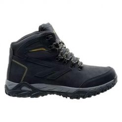 Buty trekkingowe męskie Hi-Tec Medin Mid. Czarne buty trekkingowe męskie Hi-tec, z gumy, za kostkę, bez zapięcia, trekkingowe. Za 339.00 zł.
