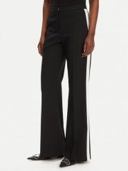 HUGO Spodnie materiałowe Hizana 50544753 Czarny Flare Fit. Czarne spodnie materiałowe damskie Hugo, bez wzorów, z materiału. Za 539.99 zł.