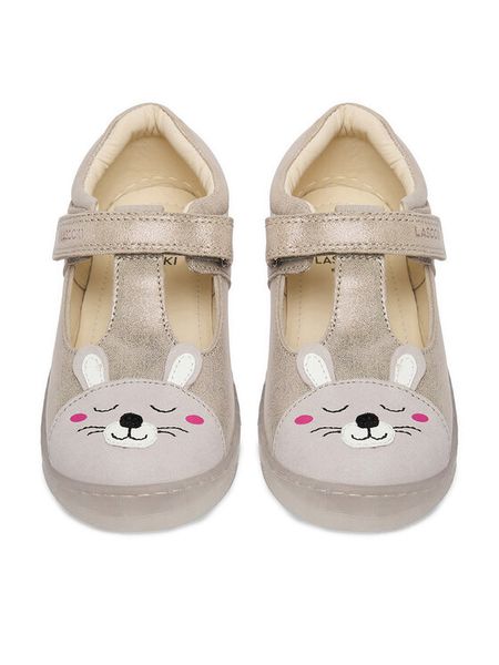 Lasocki Kids Baleriny CEO- CI12-BELKA-07 Srebrny. Szare baleriny dziewczęce Lasocki Kids, bez wzorów, ze skóry. Za 119.99 zł.