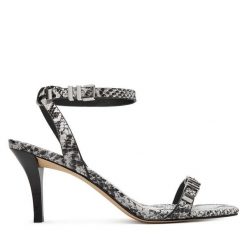Sandały MICHAEL Michael Kors. Szare sandały damskie MICHAEL Michael Kors, bez wzorów, bez obcasa, na szpilce. Za 399.99 zł.
