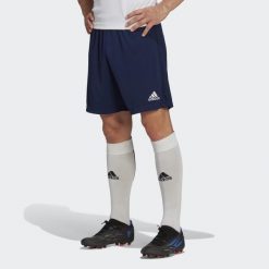 Entrada 22 Training Shorts. Niebieskie szorty męskie Adidas, bez wzorów, z materiału, sportowe. Za 69.08 zł.