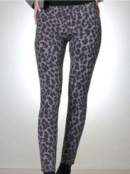 Bawełniane legginsy ze wzorkiem - szary. Szare legginsy damskie Sinsay, l, bez wzorów, z bawełny. Za 29.99 zł.