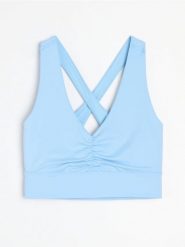 Top na ramiączkach Gym Hard - Inny. Topy sportowe damskie Sinsay, l, bez wzorów, bez ramiączek. Za 25.99 zł.