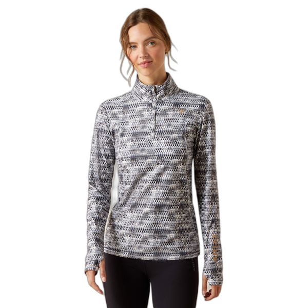 Damska koszulka jeździecka z zamkiem 1/4 Ariat Lowell 3.0. Niebieskie t-shirty damskie Ariat, l, bez wzorów, z elastanu, bez kołnierzyka. Za 314.50 zł.
