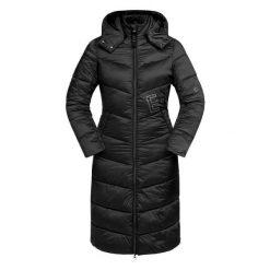 Lekki płaszcz jeździecki damski ELT Oslo. Czarne płaszcze damskie ELT, l, bez wzorów, z materiału, eleganckie. Za 562.00 zł.
