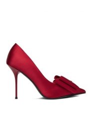 Eva Minge Szpilki EO-EMI-25P142 Czerwony. Czerwone szpilki Eva Minge, bez wzorów, z materiału, bez obcasa. Za 359.99 zł.