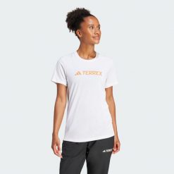 Koszulka Terrex Multi Climacool Logo Tech. Białe bluzki damskie Adidas, l, bez wzorów, bez kołnierzyka. Za 159.00 zł.