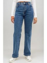 Monki Dżinsy - Regular fit - w kolorze niebieskim rozmiar: W26. Niebieskie jeansy damskie Monki, z podwyższonym stanem. Za 63.95 zł.