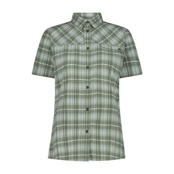 Koszula w kratę damska CMP. Zielone koszule damskie CMP, bez wzorów, sportowe, bez kołnierzyka, bez ramiączek. Za 308.00 zł.