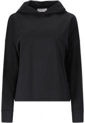 Bluza damska z kapturem Athlecia Guyana. Czarne bluzy sportowe damskie Athlecia, bez wzorów, z materiału, bez ramiączek, z kapturem. Za 235.65 zł.