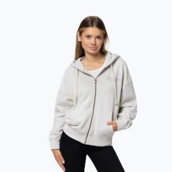Bluza damska Pitbull Santa Muerte Hooded Zip. Białe bluzy z kapturem damskie PITBULL, l, z bawełny. Za 209.99 zł.