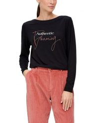 S.Oliver Koszulka w kolorze granatowym rozmiar: 34. Niebieskie bluzki damskie S.Oliver, s, bez wzorów, bez kołnierzyka, bez ramiączek. Za 78.99 zł.