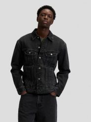 MESKA KURTKA LEE RELAXED RIDER JACKET REKINDLE 112376447. Kurtki męskie Lee, s, bez wzorów, z jeansu, bez kaptura. Za 199.99 zł.