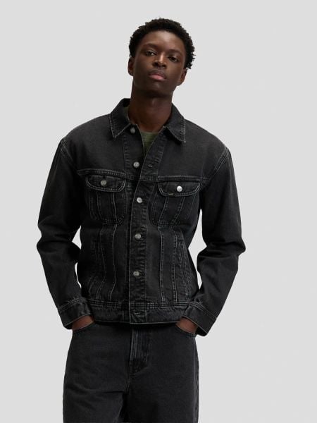 MESKA KURTKA LEE RELAXED RIDER JACKET REKINDLE 112376447. Kurtki męskie Lee, s, bez wzorów, z jeansu, bez kaptura. Za 199.99 zł.