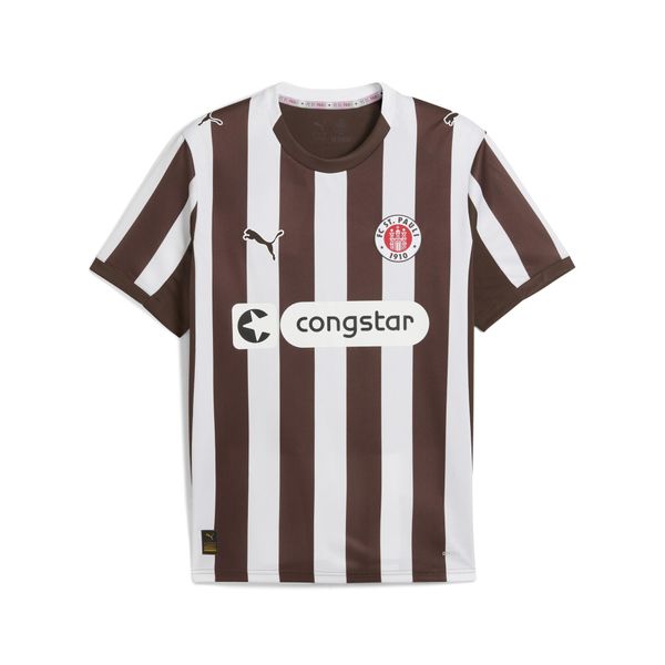 Męska koszulka domowa FC St. Pauli 25/26 PUMA Espresso Brown White. Białe t-shirty sportowe męskie Puma, m, bez ramiączek, do piłki nożnej. Za 402.00 zł.