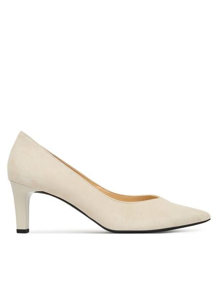 HÖGL Szpilki 0-186702-17000 Écru. Szpilki HÖGL, bez wzorów, ze skóry, bez obcasa. Za 649.99 zł.