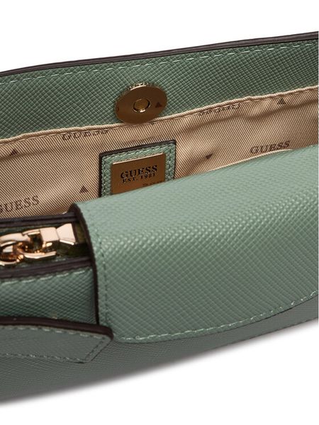 Guess Torebka Serenova Mini HWZG80 91720 Zielony. Zielone listonoszki damskie Guess, z aplikacjami, ze skóry, bez dodatków. Za 549.99 zł.