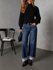 Milan Kiss Sweter w kolorze czarnym rozmiar: M. Czarne golfy damskie Milan Kiss, m, bez wzorów, bez ramiączek. Za 130.99 zł.