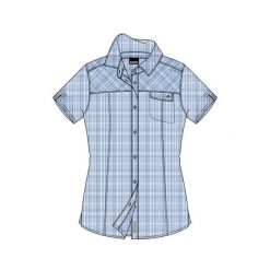 Koszula w kratę damska CMP. Niebieskie koszule damskie CMP, bez wzorów, sportowe, bez kołnierzyka, bez ramiączek. Za 308.00 zł.