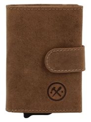 HIDE & STITCHES Skórzany portfel w kolorze jasnobrązowym - 7,5 x 10 x 2 cm rozmiar: onesize. Brązowe portfele męskie HIDE & STITCHES, bez wzorów, z materiału. Za 143.56 zł.