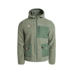 Kurtka polarowa RENO unisex z kapturem, ciepła i z funkcjonalnymi kieszeniami. Zielone kurtki damskie IZAS, na zimę, m, bez wzorów, z polaru, z kapturem. Za 399.96 zł.