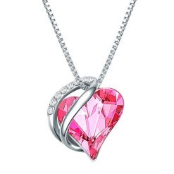 Rafaela Donata Naszyjnik srebrny Serce srebro wysokiej próby zdobiony kryształkami Swarovski® srebrny Naszyjniki 1 ct Damski. Szare naszyjniki damskie Rafaela Donata, srebrne. Za 358.99 zł.