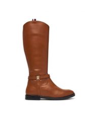 Tommy Hilfiger Kozaki T4A6-35186-0036 Brązowy. Brązowe kozaki dziewczęce Tommy Hilfiger, bez wzorów, ze skóry, bez obcasa. Za 764.99 zł.