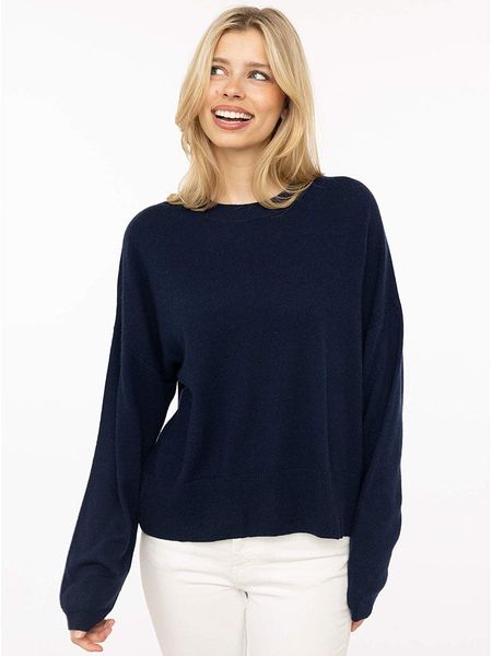 Zwillingsherz Sweter "Kastiger" w kolorze granatowym rozmiar: M. Niebieskie swetry klasyczne damskie Zwillingsherz, m, z kaszmiru, bez kołnierzyka. Za 447.95 zł.