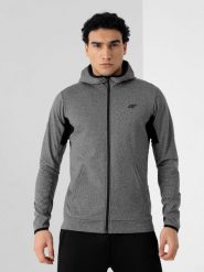 4F Bluza treningowa rozpinana z kapturem męska S. Szare bluzy z kapturem męskie 4f, m, z dzianiny. Za 179.99 zł.