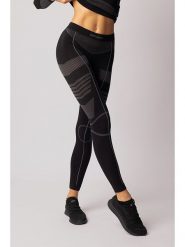 Spaio Legginsy termiczne "Thermo-Evo" w kolorze czarno-szarym rozmiar: L. Czarne legginsy damskie Spaio, l, bez wzorów, z materiału. Za 162.49 zł.