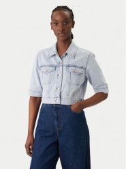 Tommy Jeans Kurtka jeansowa DW0DW22388 Błękitny Regular Fit. Niebieskie kurtki damskie Tommy Jeans, m, bez wzorów, z bawełny, bez kaptura. Za 529.99 zł.