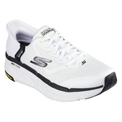 Buty Skechers Slip-ins Max Cushioning Premier 2.0 – Ascendant Ii 220526-WBK białe. Białe buty sportowe na co dzień męskie z dzianiny, bez zapięcia. Za 708.71 zł.