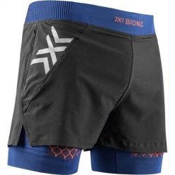 Spodnie do biegania męskie X-Bionic Twyce Race 2in1. Czarne szorty męskie X BIONIC, bez wzorów, biznesowe. Za 774.00 zł.